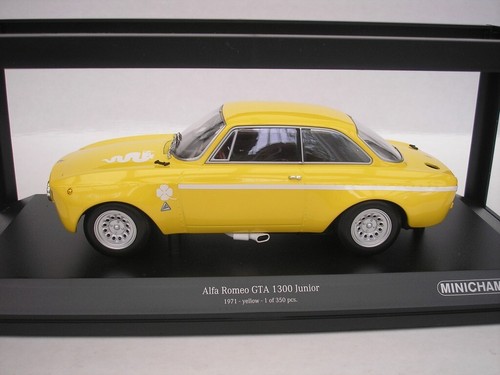 ALFA ROMEO GTA 1300 JUNIOR 1971 GELB 1/18 MINICHAMPS 155120024 NEU - Bild 3 von 7