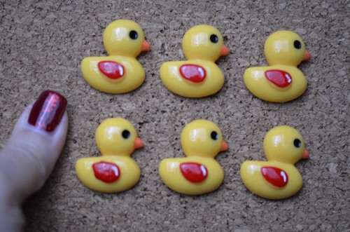 Set of 6 CUTE DUCKIE bulletin board pushpins, thumbtacks, or magnets - Picture 2 of 6