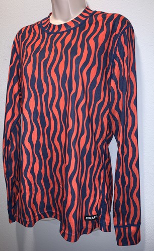 CRAFT Womens Size XL Long Sleeve Base Layer ActiveWear Top Poly Knit ZEBRA Print - Picture 3 of 12