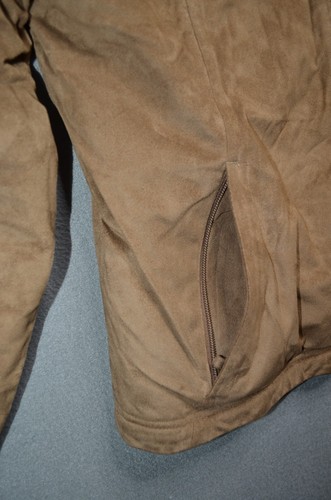 LL Bean Insulated Warm Up Jacket Women's Large Tan Fleece Lined Chore Barn - Picture 4 of 10