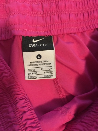 Nike Dri Fit Damen Sport Training Laufen Pink Schwarz Weiß Shorts Größe S - Bild 4 von 7
