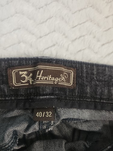 34 Heritage Jeans Mens 40x32 Black Stretch Charisma Comfort Rise Classic Jeans - Picture 7 of 8
