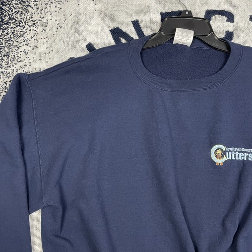 Vintage New Haven County Cutters Baseball Pullover Sweatshirt bestickt LARGE - Bild 4 von 14