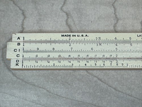 Lawrence 10-B Deluxe Wood Slide Rule w/ Original Box, Mailer & INSTRUCTION BOOK - Picture 3 of 24