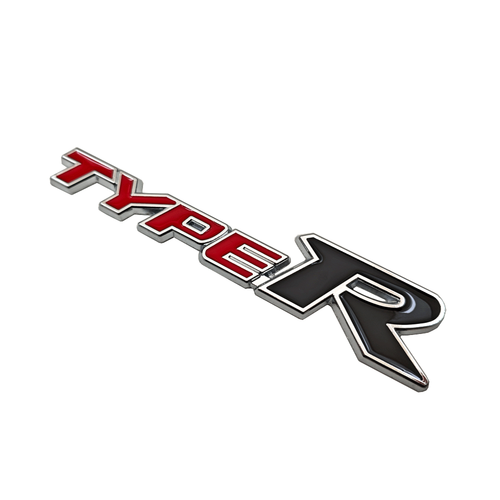 3D Metal Chrome Red & Black TYPE-R Logo Embelm Rear Trunk Sport Badge Sticker - Bild 2 von 6