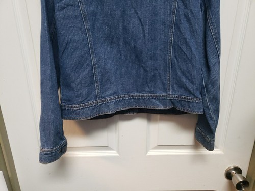 Vtg Women Shirt Jean Jacket Bill Blass Size M Blue Button Down Long Sleeves - Picture 8 of 8