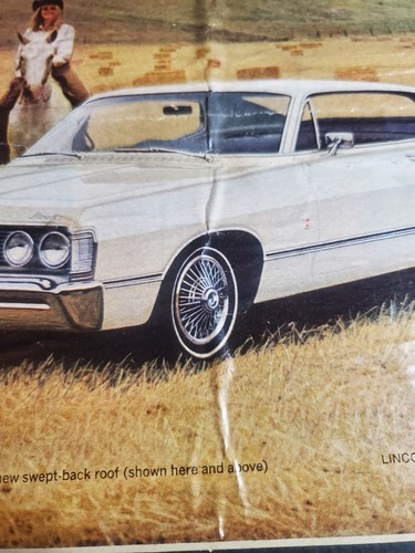1968 Mercury Park Lane Hardtop Swept-Back Roof Print Ad framed - 第 6/8 張圖片