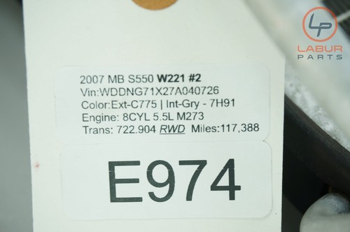 W221 07-09 Mercedes Clase S Aire Acondicionado Condensador E974 - Imagen 6 de 6