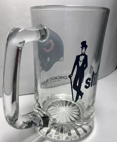 Tazza birra Stein vetro 32 oz NFL Chicago Bears Slim Jim Collection 1990 - Foto 4 di 12