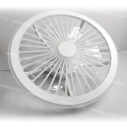 Reversible LED Fan Light Tricolor Bluetooth & Remote Control Living Room 110V - Picture 7 of 12