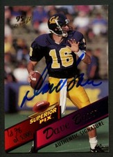 Dave Barr #67 CALIFORNIA signed autograph auto 1995 Superior Pix Football Card ~