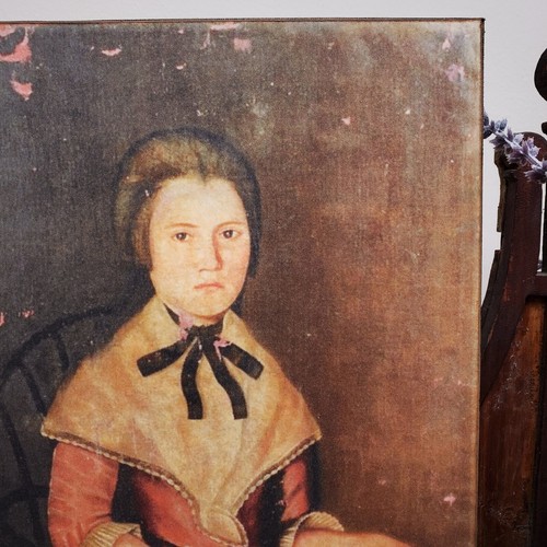 RETRATO DE MUJER USADO POR EL TIEMPO EN MAL ESTADO COLONIAL PRIMITIVO VICTORIANO ESTILO VINTAGE SIGNO - Imagen 4 de 11