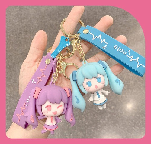 Hatsune Miku cute doll key chain silicone cartoon pendant pendant key chain - Picture 16 of 21