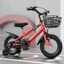 14 Inch/16 Inch Wheels Kids Bike With Training Wheels Basket Toddler Bike L2K1