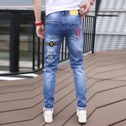 Herrenjeans Jeans eng elastisch mit Hip-Hop-Patches - Bild 3 von 13