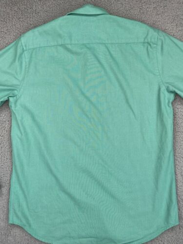 UNTUCKit Shirt Mens Medium Light Green Basket Weave Long Sleeve Button Slim Fit - Picture 13 of 16