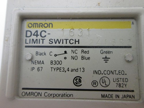 OMRON D4C-1631 LIMIT SWITCH with Cable - Bild 3 von 3
