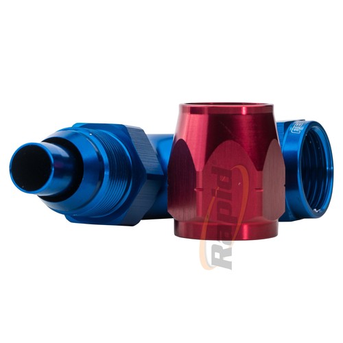 Aeroflow AF553-08-06 - 6AN to -8 550 Cutter 90° 1-Pc Swivel Stepped H/End - BL/R - Picture 6 of 12