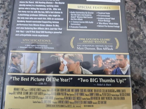 GOOD WILL HUNTING (DVD) VG Disc + Cover Art - NO insert Award Winning Collection - Picture 6 of 14