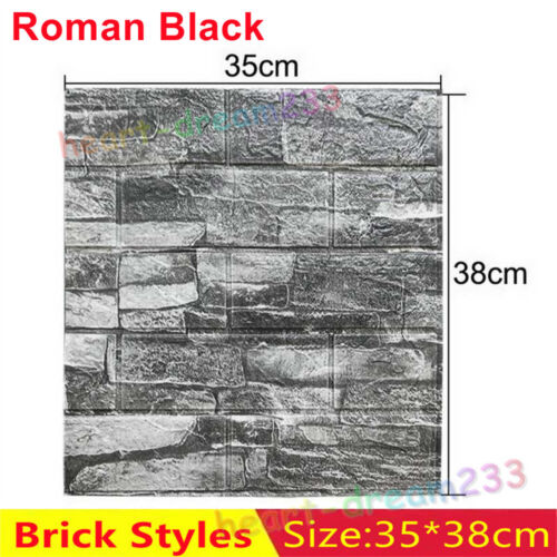 50PCS 3D Brick Wall Sticker Stick-On Tile Self Adhesive Foam Panel Waterproof ◇ - Picture 26 of 39