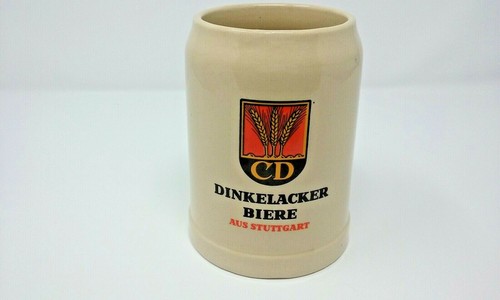 Taza de cerveza Dinkelacker vintage de medio litro gres de Alemania Occidental cerveza Dinkelacker cerveza - Imagen 12 de 12