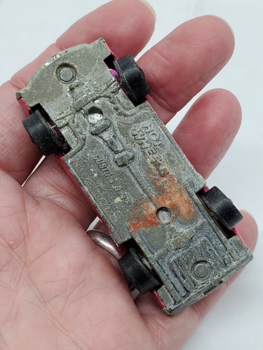 Vintage Hot Wheels Redlines 1968 CUSTOM AMX Pink Hot W/White Interior - Picture 7 of 12