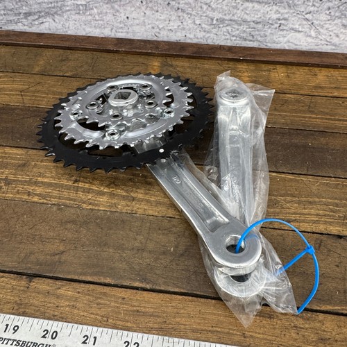 Vintage Shimano STX Crank Set NOS 170 mm Chainring 94 58 BCD FC-MC34 Compact - Picture 10 of 15