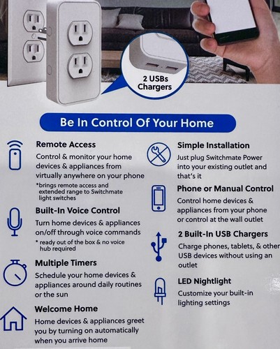 NEW & SEALED Switchmate Smart Power Outlet ⚡️ Voice Control / Multiple Timers - Picture 4 of 8