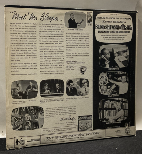 A36 Kermit Schafer: Blunderful World of Bloopers, 1970 Kapp KS 3617 - Comedy LP - Picture 2 of 4