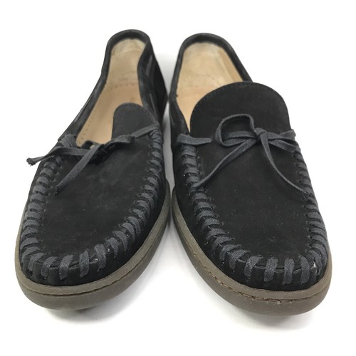 Salvatore Ferragamo sportliche flache Damenschuhe 9 schwarze Wildleder-Loafer 07337 - Bild 15 von 15