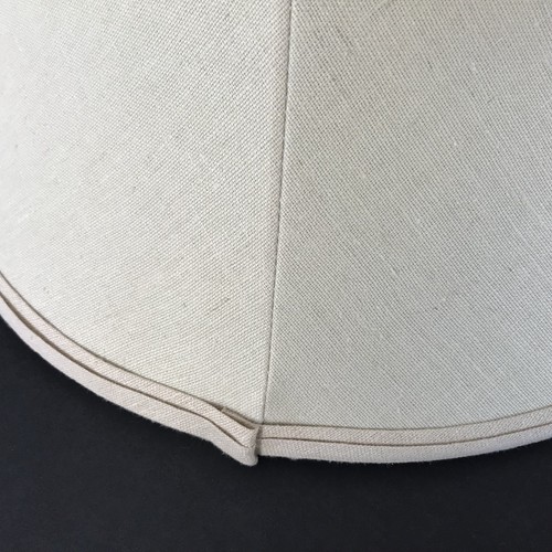 Fabric Bell Lampshade Light Creamy Beige Cloth Lining Spider Fitter 15" W 10" T - Picture 11 of 12