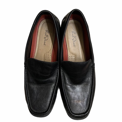 THAD STUART Men’s BLACK Slip On Loafers-Malden English Moc-Size 9.5/ Eur 43. - Picture 2 of 7
