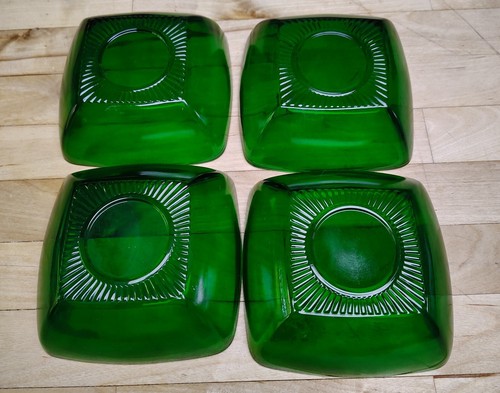 RARE!! VINTAGE HAZEL ATLAS EMERALD GREEN 18 PC. BREAKFAST SET IN ORIGINAL BOX - Picture 14 of 24