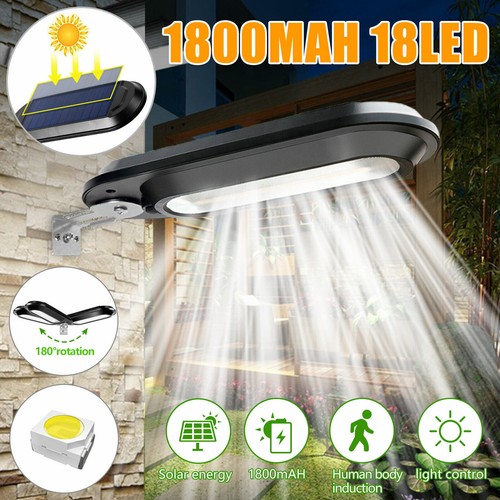 18 LED Solar Power Light Waterproof Outdoor Yard Garden Wall Lamp Dusk to Dawn - Bild 1 von 10