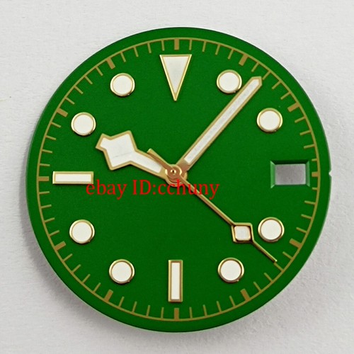 28.5mm sterile blue black watch Dial hands fit NH35 NH35A Automatic Movement  - Picture 12 of 28