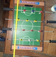 Wooden Table Top Foosball Soccer Game Set wBalls Portable Mini 20" Sports Arcade