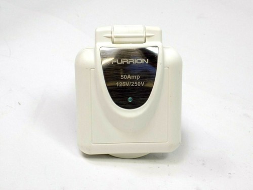 FURRION F52INS-x TPS-AM 381660 50A 125/250V SHORE POWER INLET SQUARE W/LED plug - Picture 2 of 5
