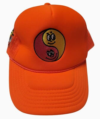 Bananas Monkey Orange Trucker Hat With Embroidered Banana Design - NWT