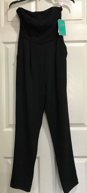 bcbg black jumpsuit dillards