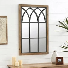 FirsTime & Co. Grandview Arched Window Wall Mount Mirror, 37.5"H x 24"W,