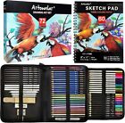 Artownlar 72 Pack Drawing Sketching Set with 8x11 Sketchbook | Pro Art Supplies
