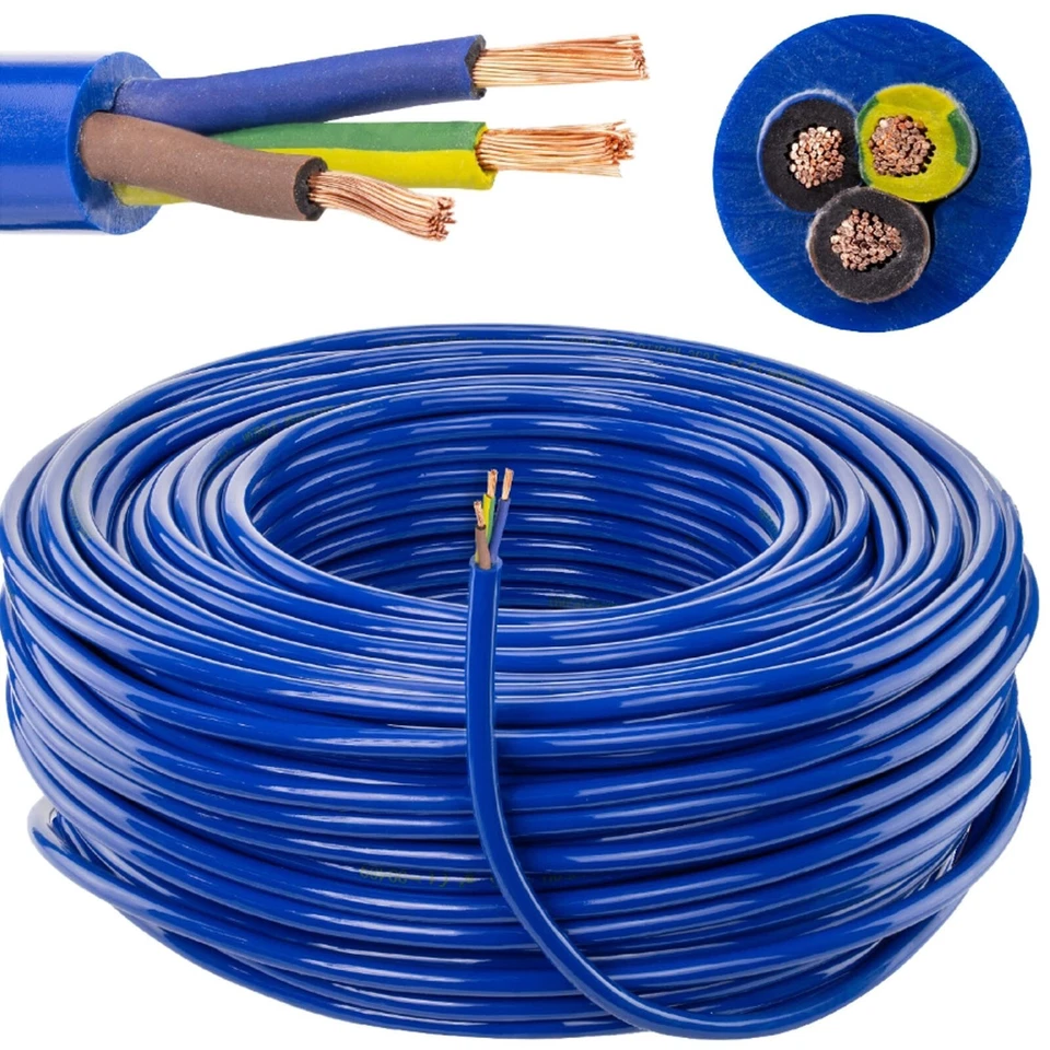 Arctic 3 Core Electrical Flex Cable 1.5mm 2.5mm Heavy Duty Outdoor Caravan Blue - Image 2 of 4