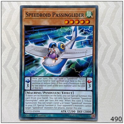 Speedroid Passinglider - COTD-EN098 - Common 1st Edition Yugioh