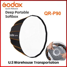 GODOX QR-P90 90cm Quick Release Deep Parabolic Softbox Portable For Studio