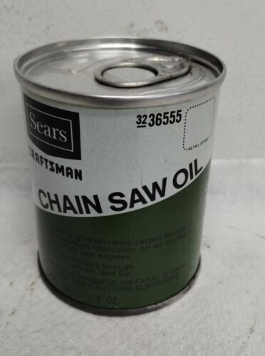 Vintage Sears Craftsman Chain Saw Oil Unopened 8 Oz 30 W Two-cycle  Mix - Picture 1 of 7