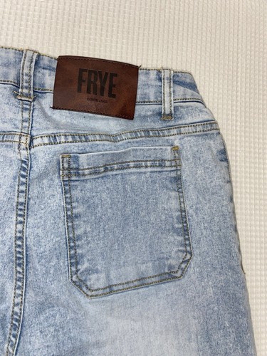 FRYE Jeans Damen 27 Denali Wash Hellblau Boho Wide Leg Cropped Barrel Leg - Bild 3 von 12