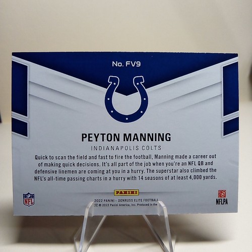 2022 Panini Donruss Elite - Field Vision Pink #FV9 Peyton Manning - Picture 2 of 2
