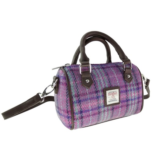 Glen Appin Harris Tweed LB1203 Kilbride Mini Bowling Tote Bag Choice of Colours - Picture 34 of 34