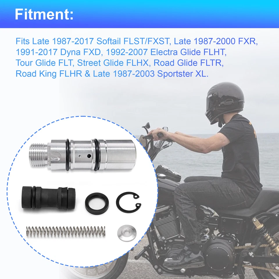 Rear Brake Master Cylinder Rebuild Kit For Harley Big Twin Repl 42382-87A/C/E Foto 4 de 4