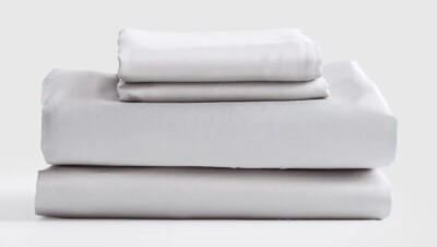 #ad NWOT Quince King Sheet Set Organic Bamboo Light Gray Grey $59.99